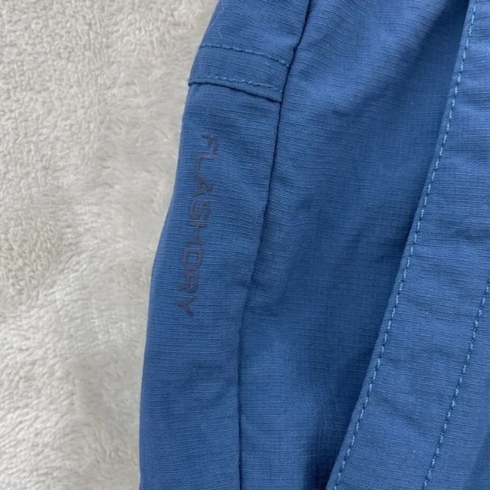 The North Face Men's XXL Pull On Adventure Hybrid Shorts Blue flashdry Nylon 7in